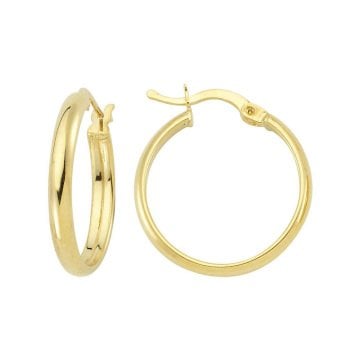 Küpe Oval Halka 2,55 Gram 14 Ayar Altın