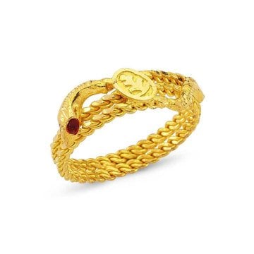 İki Sıralı Burma Yüzük 22 Ayar Altın 4.50 Gram