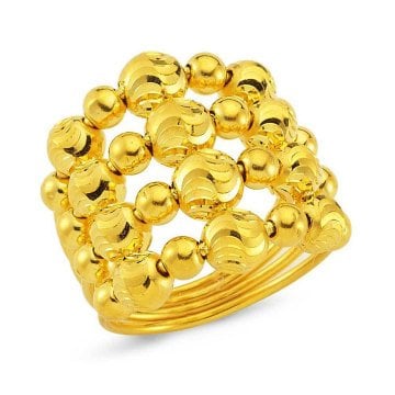 Toplu Habbe Yüzük 4 Sıralı 22 Ayar Altın 8.00 Gram