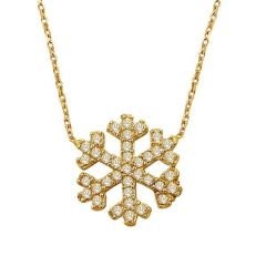 Kar Tanesi Kolye 2,36 Gram 14 Ayar Altın