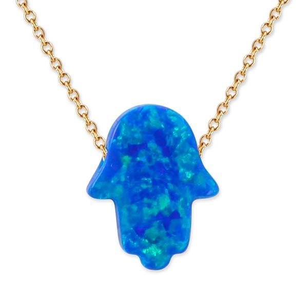 Doğum Günü Mira Kolye Mavi Fatma Ana Eli 1,50 Gram 14 Ayar Altın