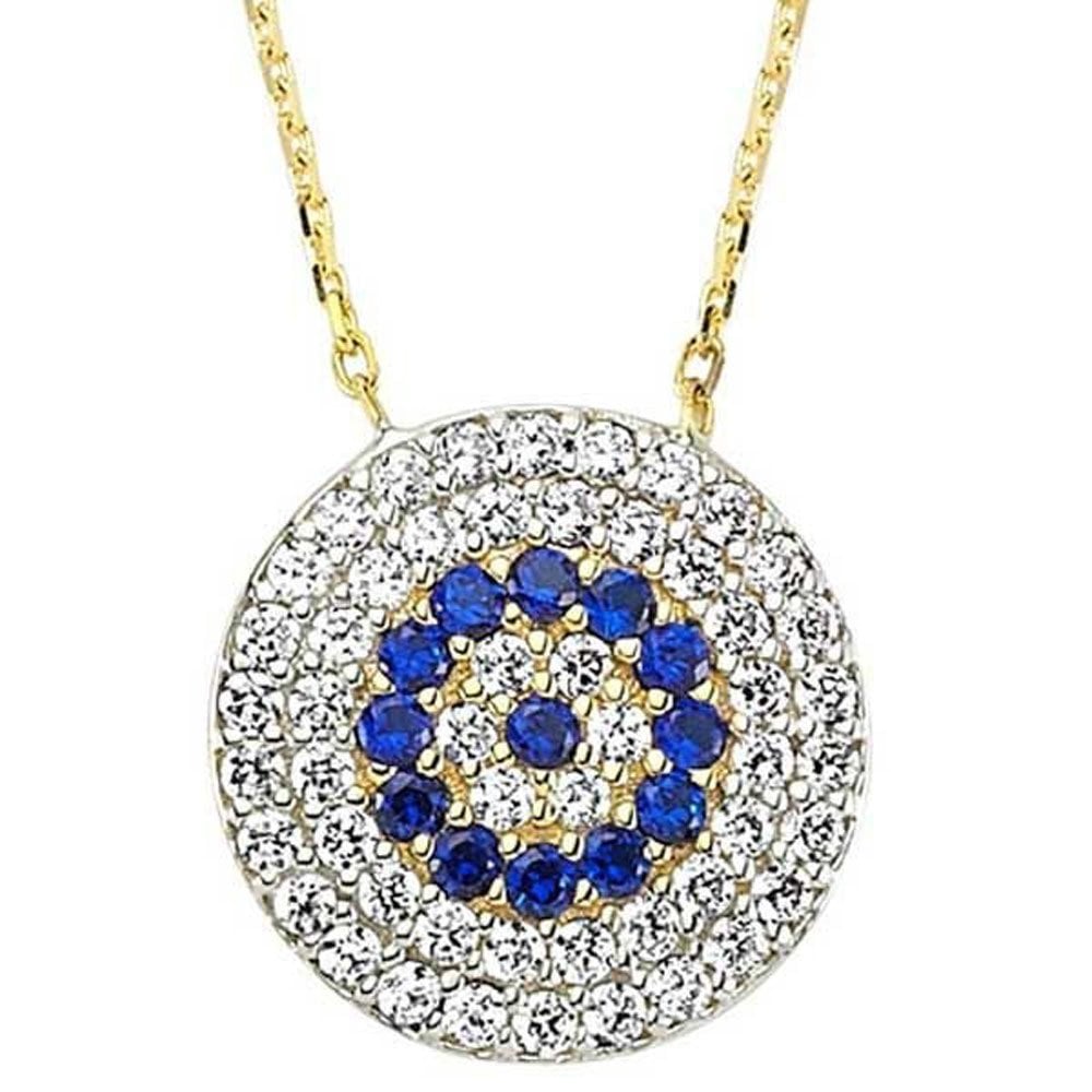 Sosyete Gözü Kolye 2,33 Gram 14 Ayar Altın
