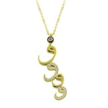 Kolye Gözlü Vav 2,45 Gram 14 Ayar Altın