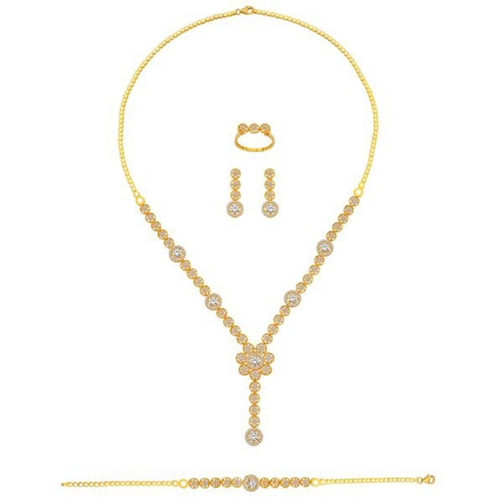 22 Ayar Altın Çiçekli Set Takımı 32.00 Gram