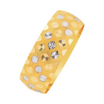 14 Ayar Mega Bilezik 25 Gram Noktalı Rodajlı Model
