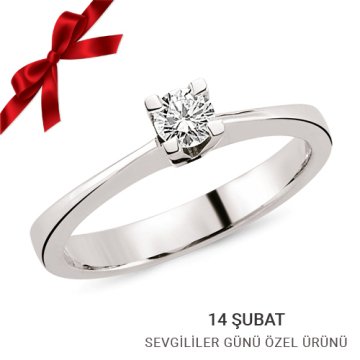 Sevgiliye Özel 0.20 Karat Tektaş ve 0.40 Karat Beştaş Pırlanta Birarada